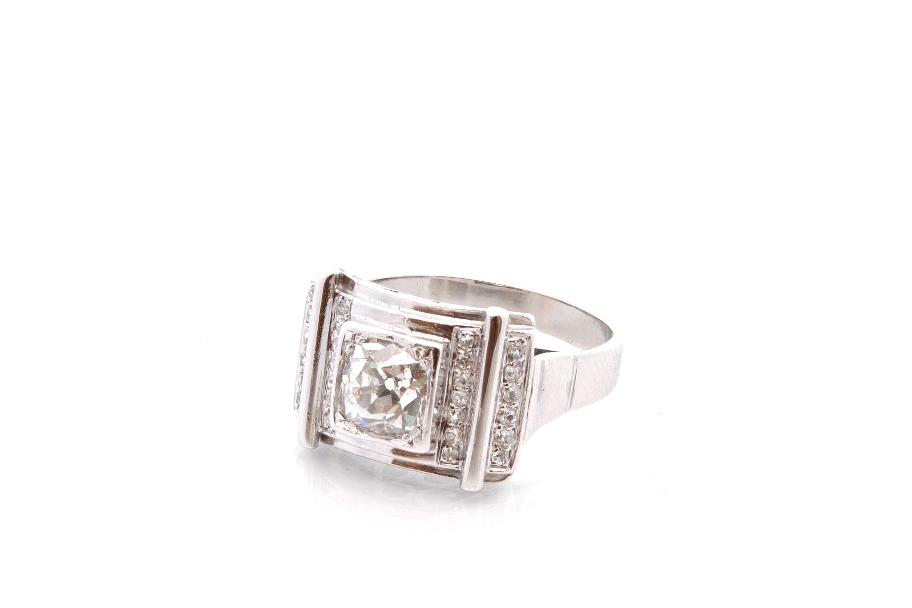 Bague vintage diamants en or