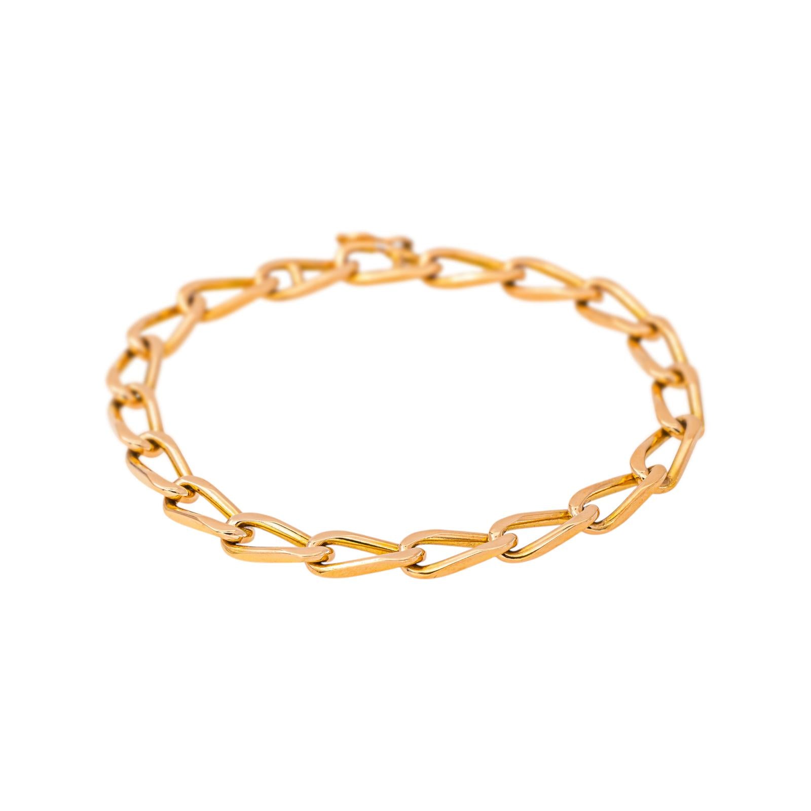 Bracelet Maille cheval Or rose