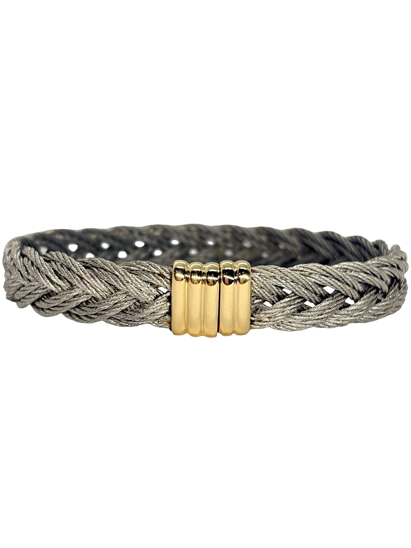 Bracelet FRED Force 10 Vintage en or jaune et acier