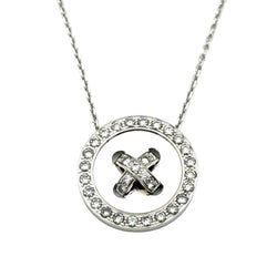 Collier Pendentif VAN CLEEF & ARPELS "Boutonnière" en or blanc et diamants