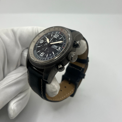 Montre ORIS "Big Crown X1 Calculator" en acier et cuir