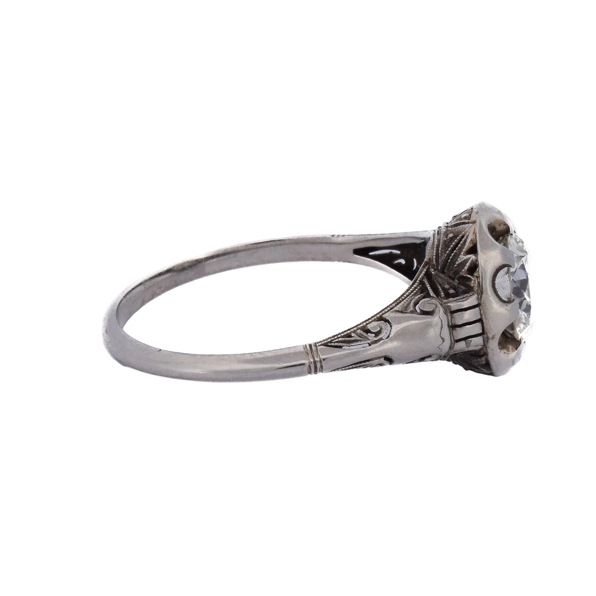 Bague Solitaire en or blanc et diamant
