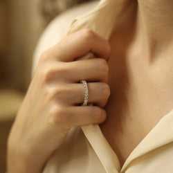 Bague Alliance en or blanc et diamants
