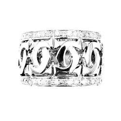 Bague Bandeau CARTIER "Entrelacé" en or blanc et diamants