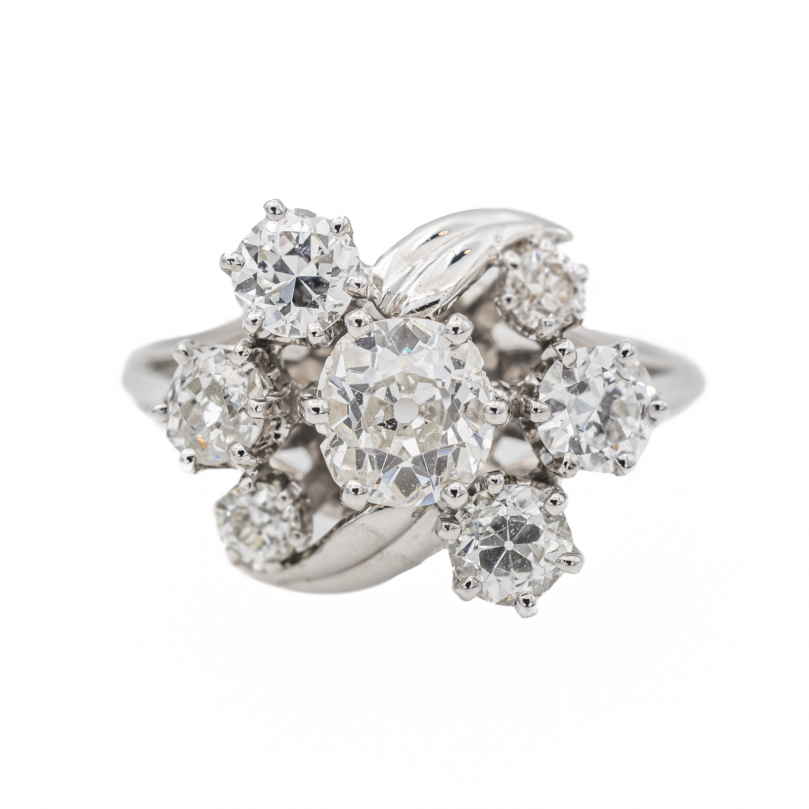 Bague Marguerite Or blanc Diamant