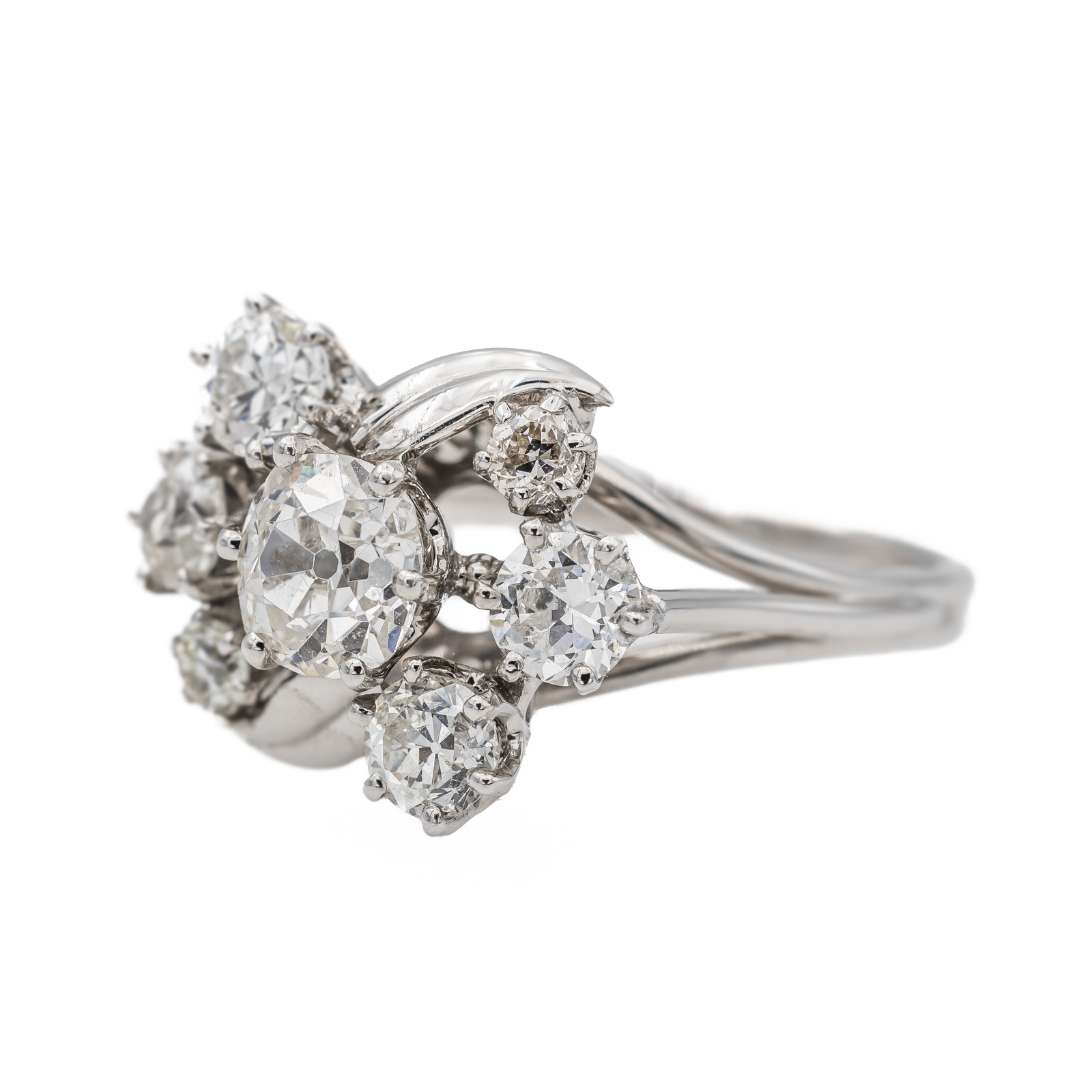 Bague Marguerite Or blanc Diamant