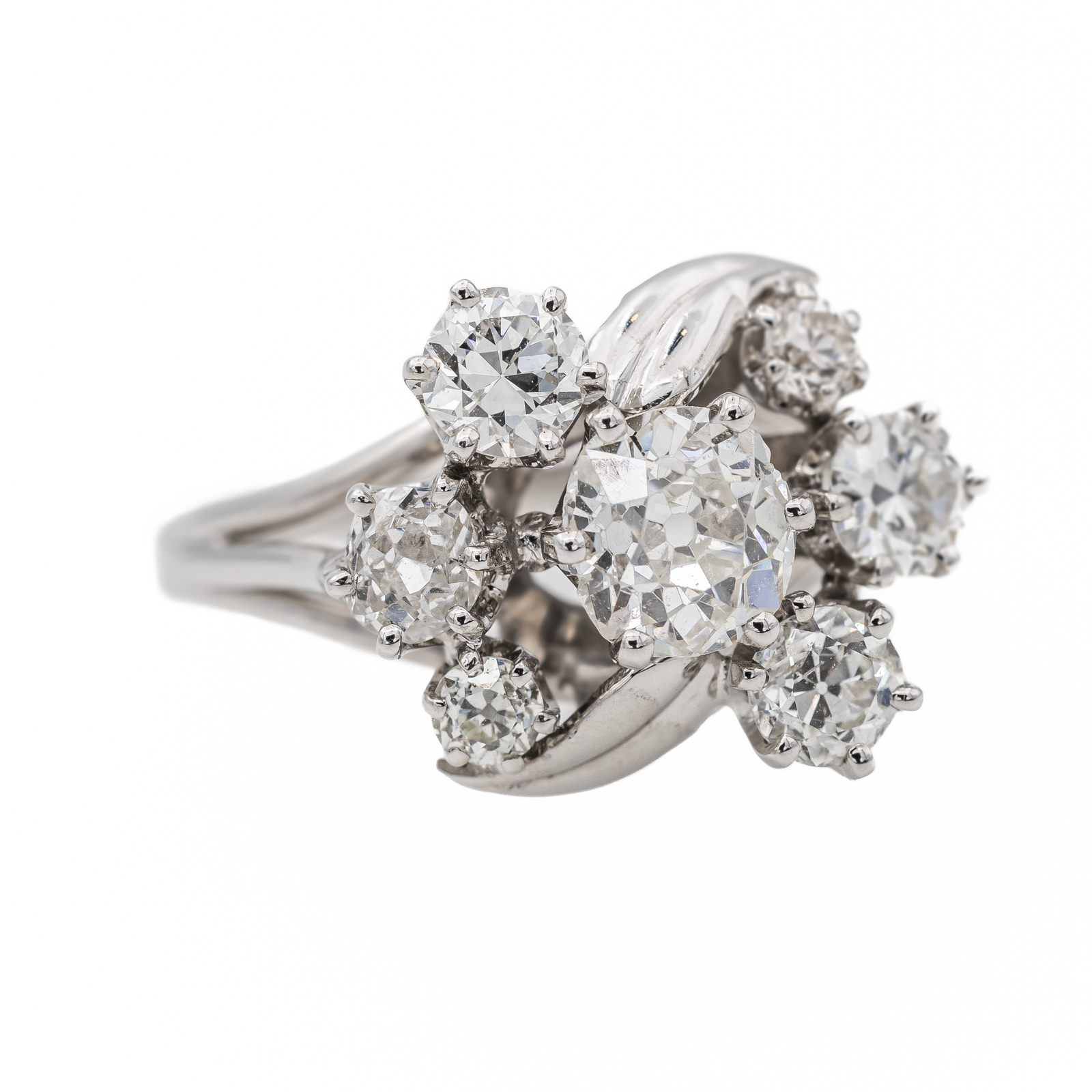 Bague Marguerite Or blanc Diamant