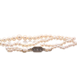 Collier vintage perles de culture et diamants