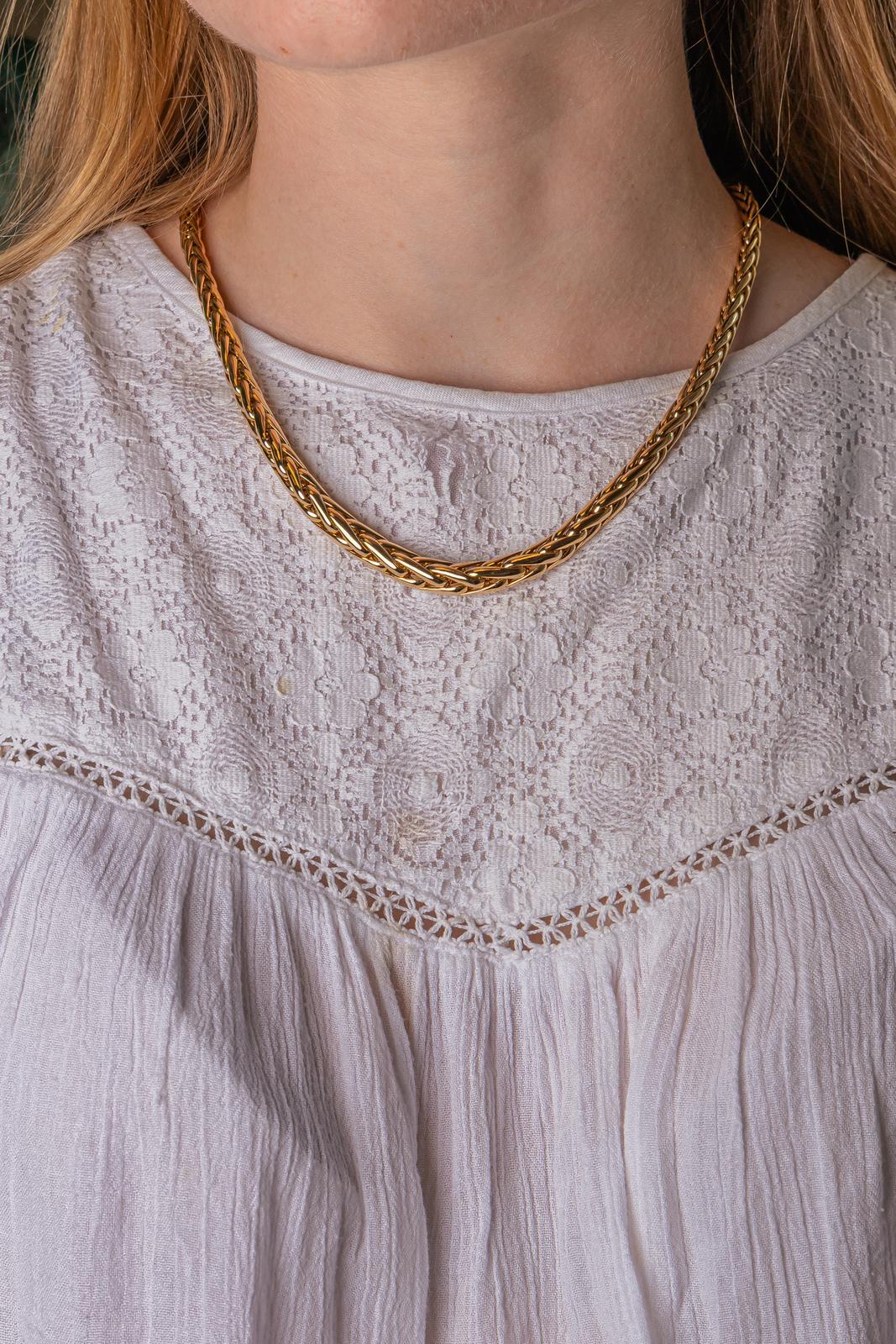 Collier Maille Palmier Or jaune