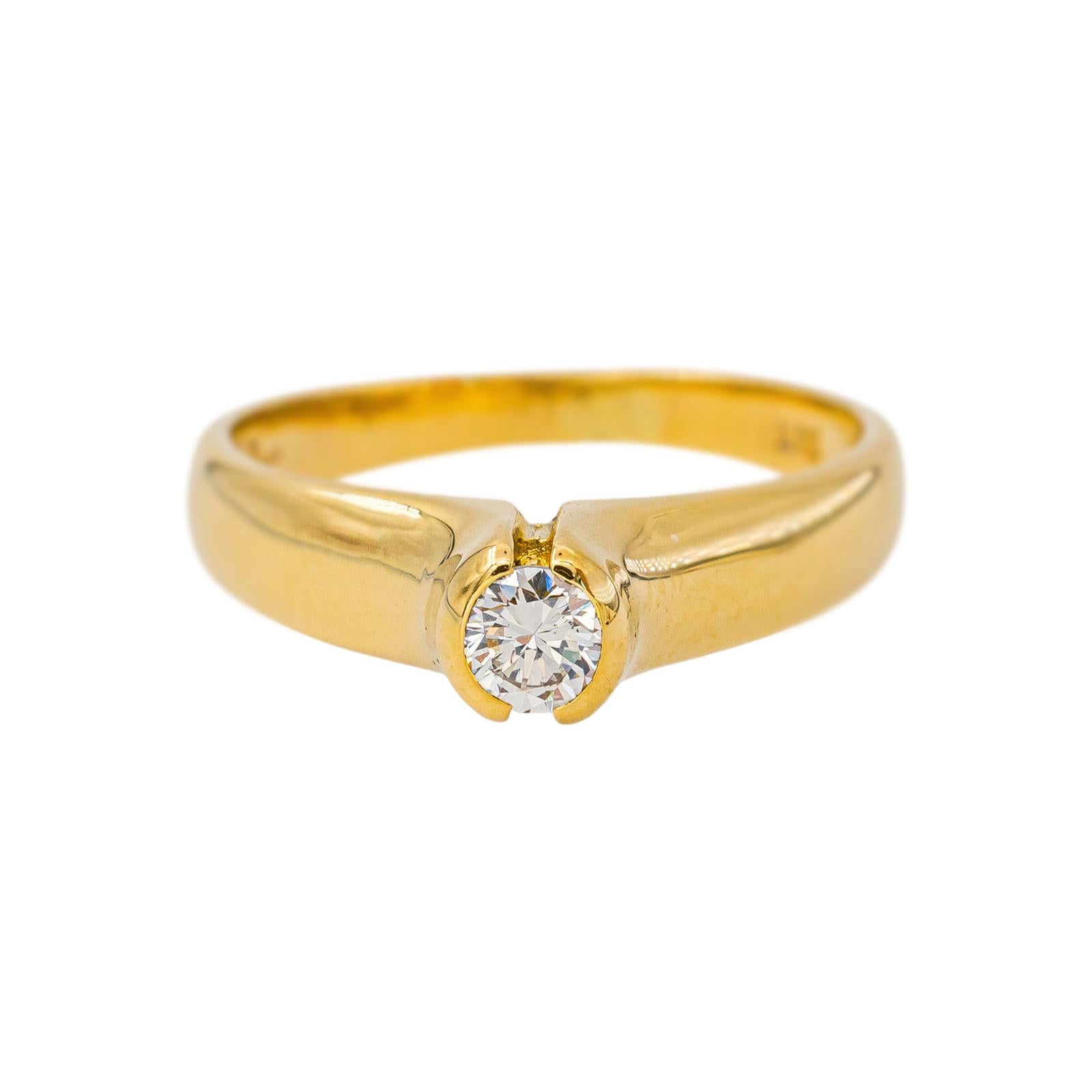 Bague Solitaire Or jaune Diamant