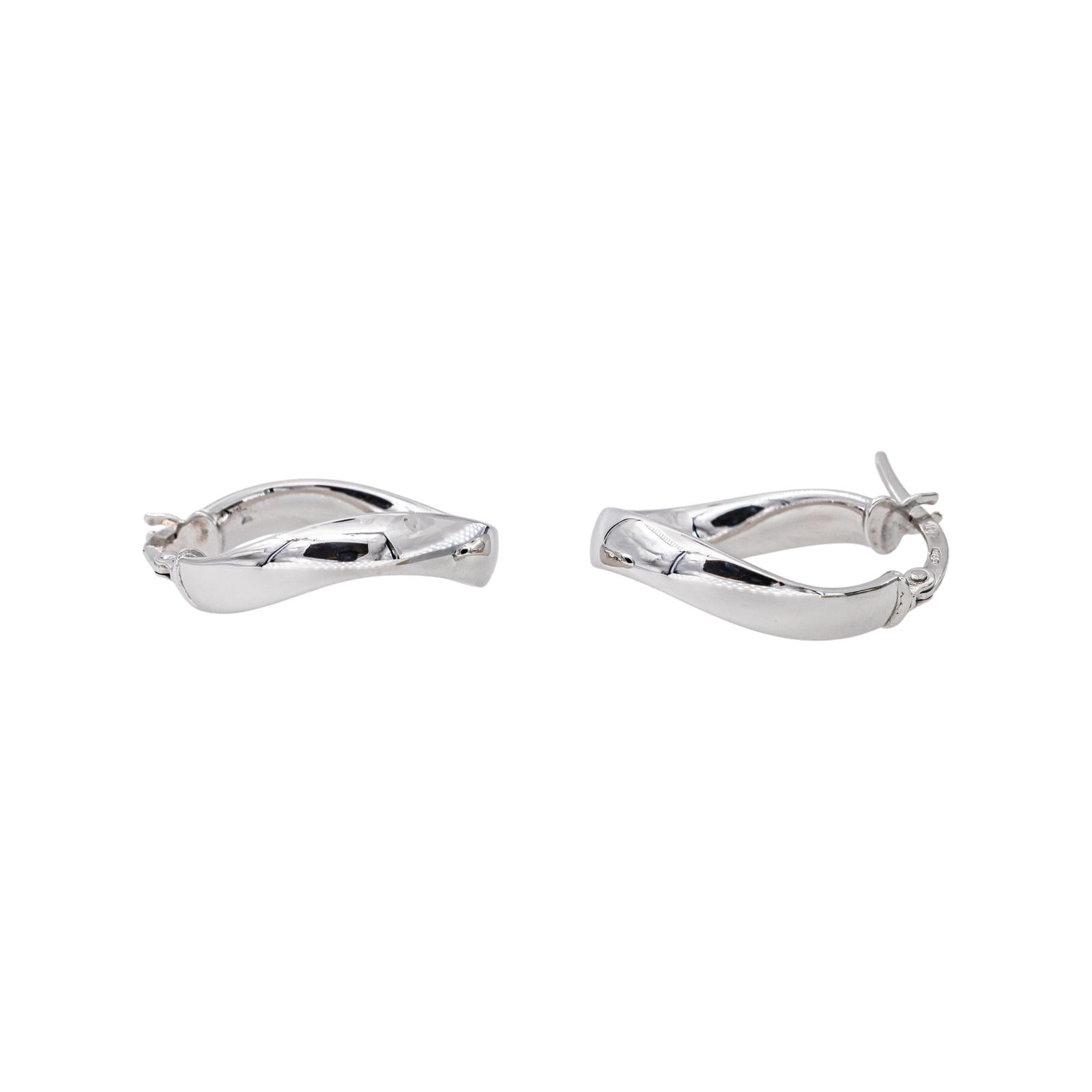Boucles d'oreilles Créoles Or blanc