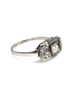 Bague or blanc  et diamants