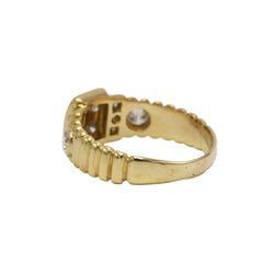 Bague en or jaune et diamants
