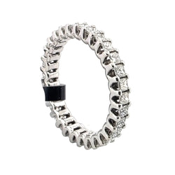 Bague Alliance en or blanc et diamants