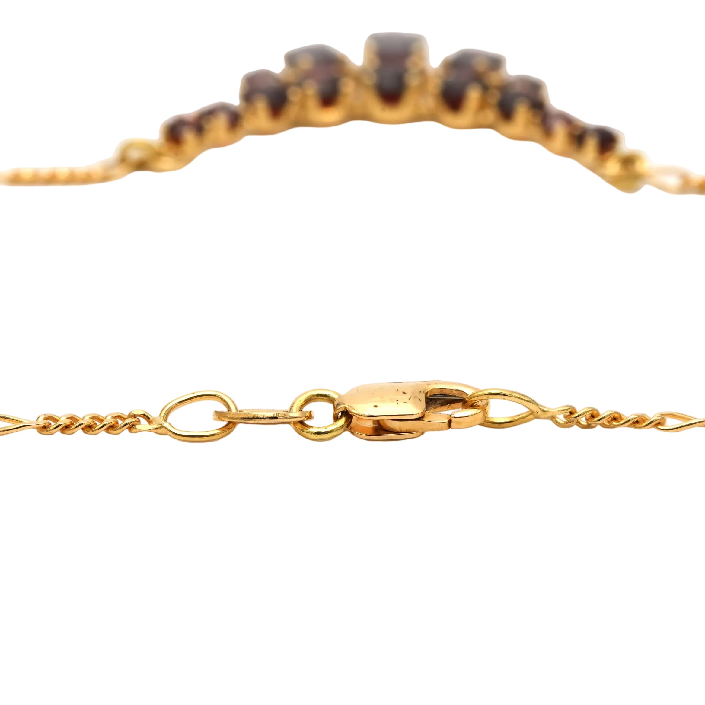 Collier Pendentif en or jaune et grenats