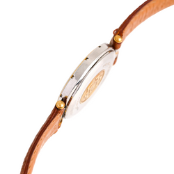 Montre VAN CLEEF & ARPELS "PA 49" GM en or jaune, acier et cuir
