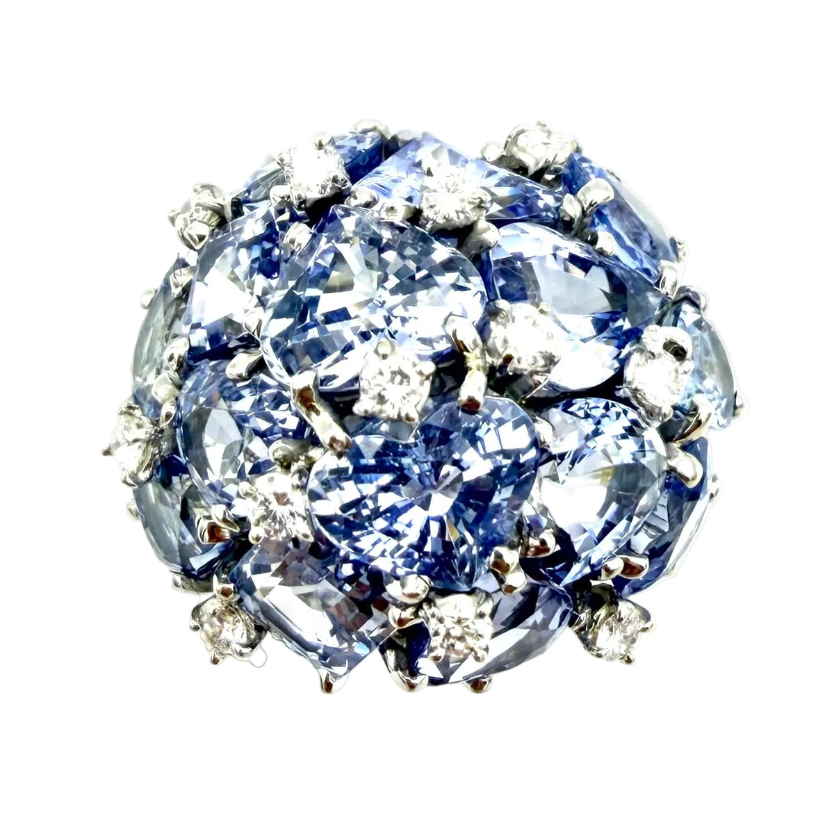 Bague Cocktail SEAMAN SCHEPPS "Bubbles" en or blanc, saphirs et diamants