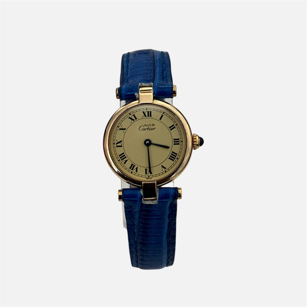 Montre CARTIER Must Ronde en vermeil et cuir