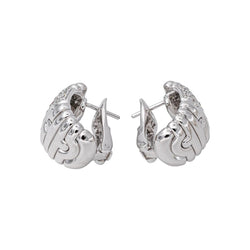 Bulgari Boucles d'oreilles Parentesi Or blanc Diamant