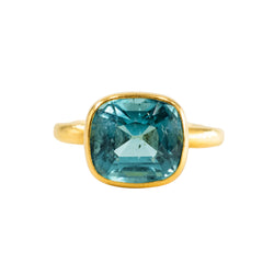 Bague Solitaire MARIE-HÉLÈNE DE TAILLAC en or jaune et tourmaline