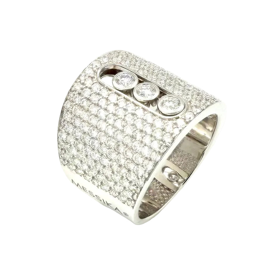 Bague MESSIKA "Move Joaillerie Pavée" en or blanc et diamants