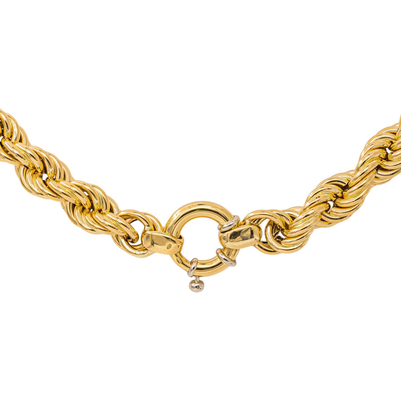 Collier Maille corde Or jaune