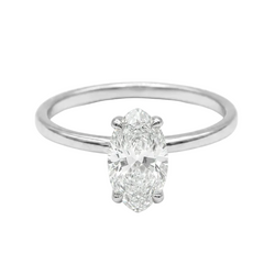 Bague Solitaire en or blanc et diamant