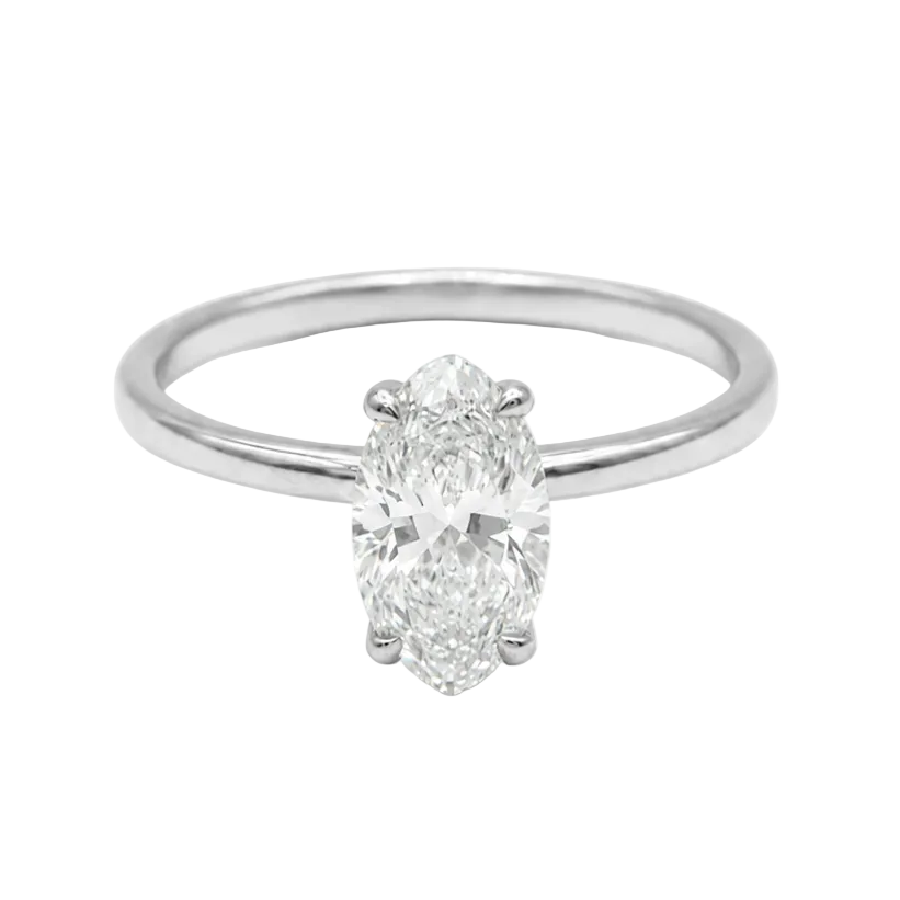 Bague Solitaire en or blanc et diamant