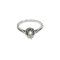 Bague Solitaire en or blanc et diamant