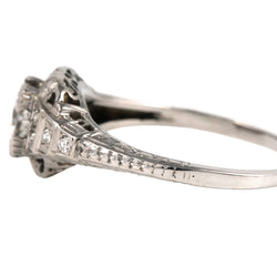 Bague en or blanc et diamants