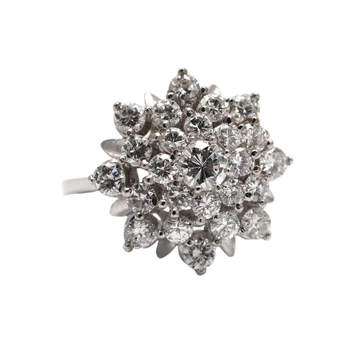 Bague Marguerite en or blanc et diamants