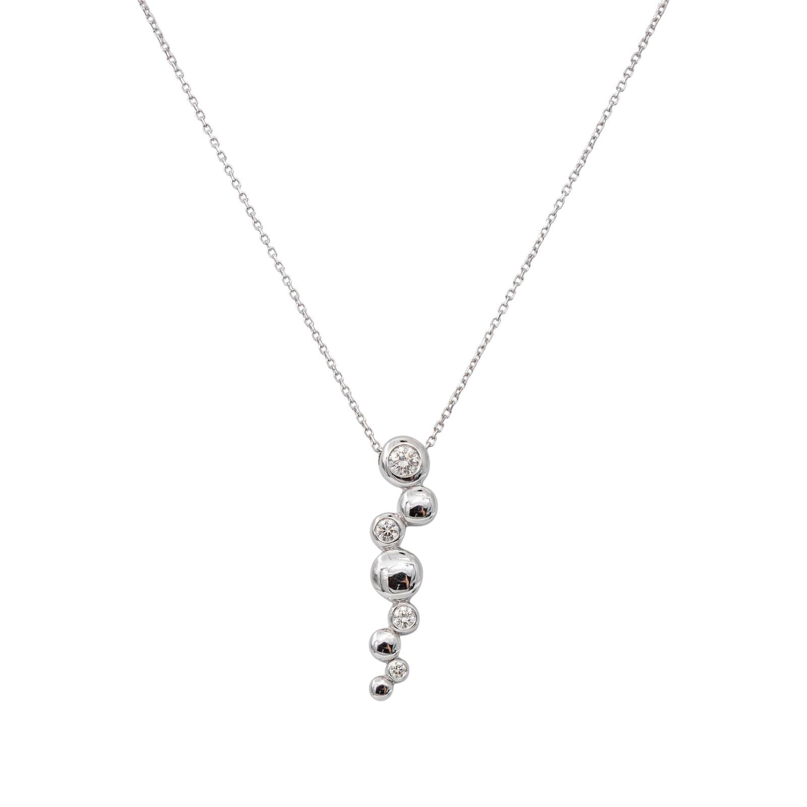 Collier Maille forçat Or blanc Diamant