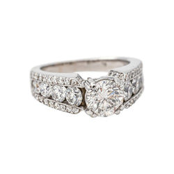 Bague Solitaire Or blanc Diamant