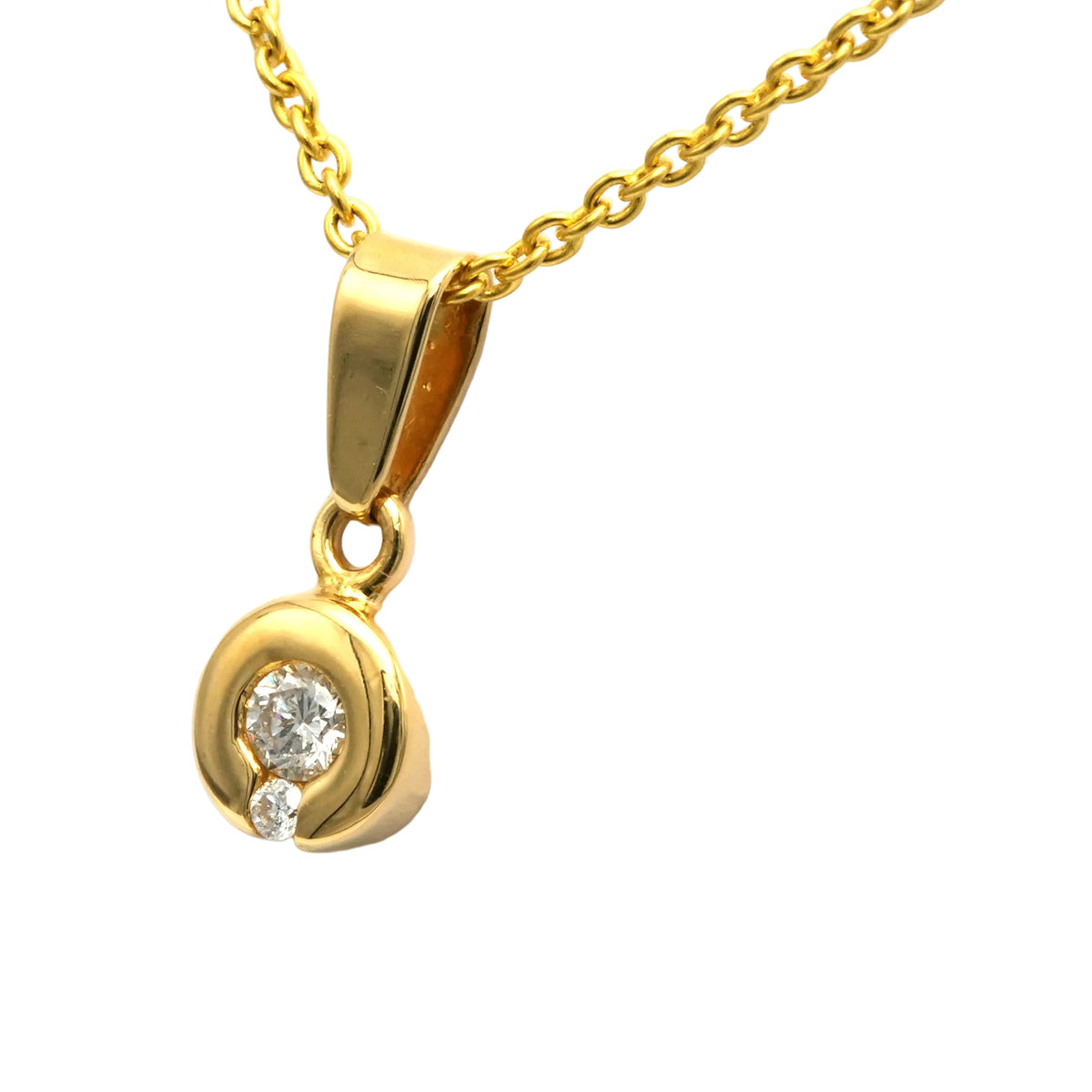 Pendentif en or jaune et diamants