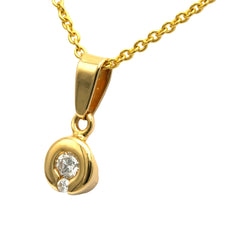 Pendentif en or jaune et diamants