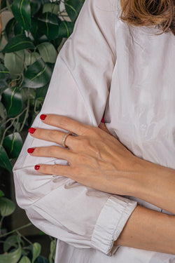 Bague Alliance américaine Or Rose Diamant