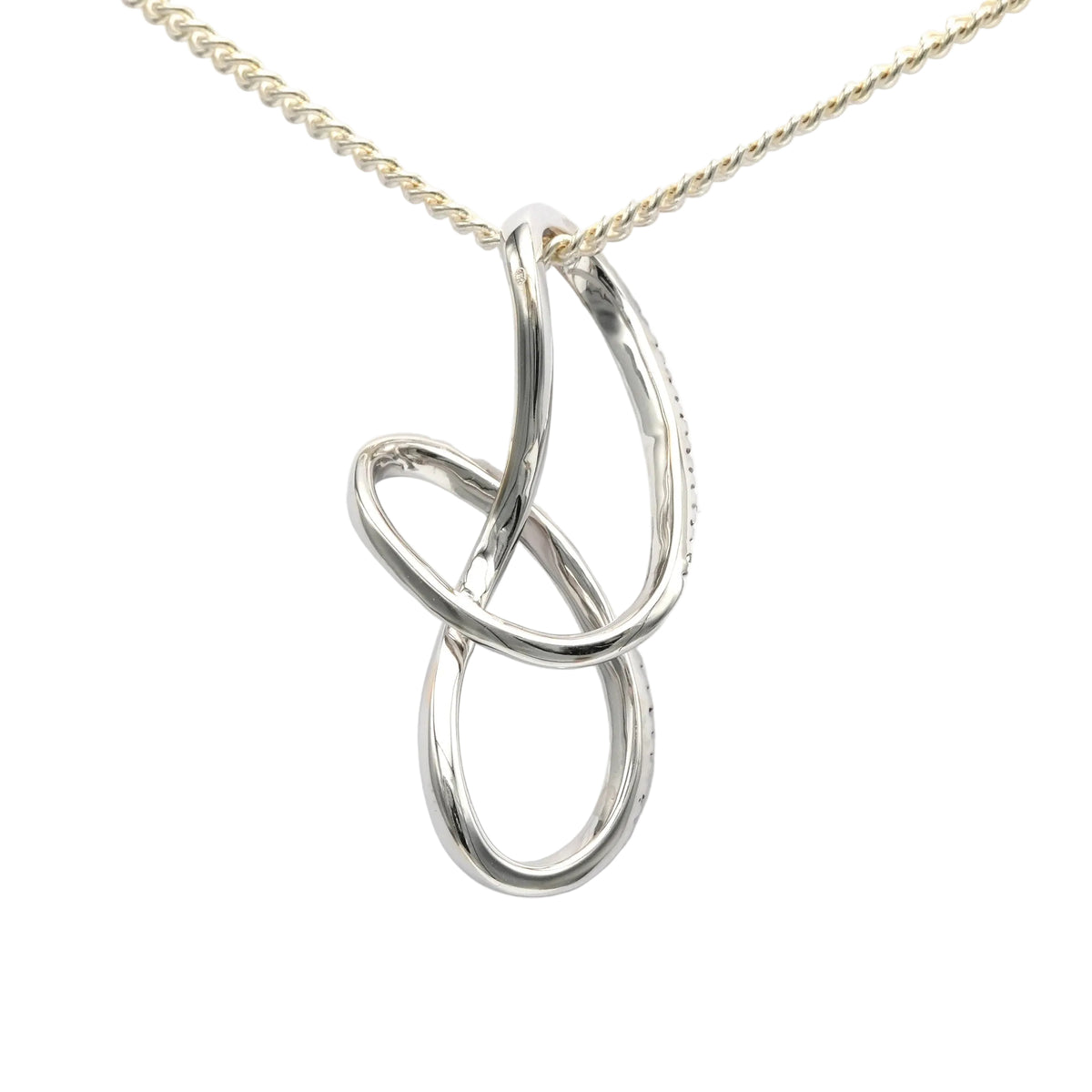 Pendentif en or blanc et diamants