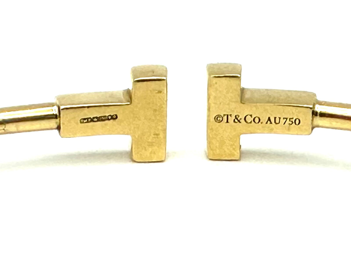 Bracelet Jonc TIFFANY & CO. "Tiffany T" en or jaune