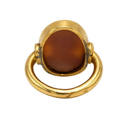Bague en or jaune et camée