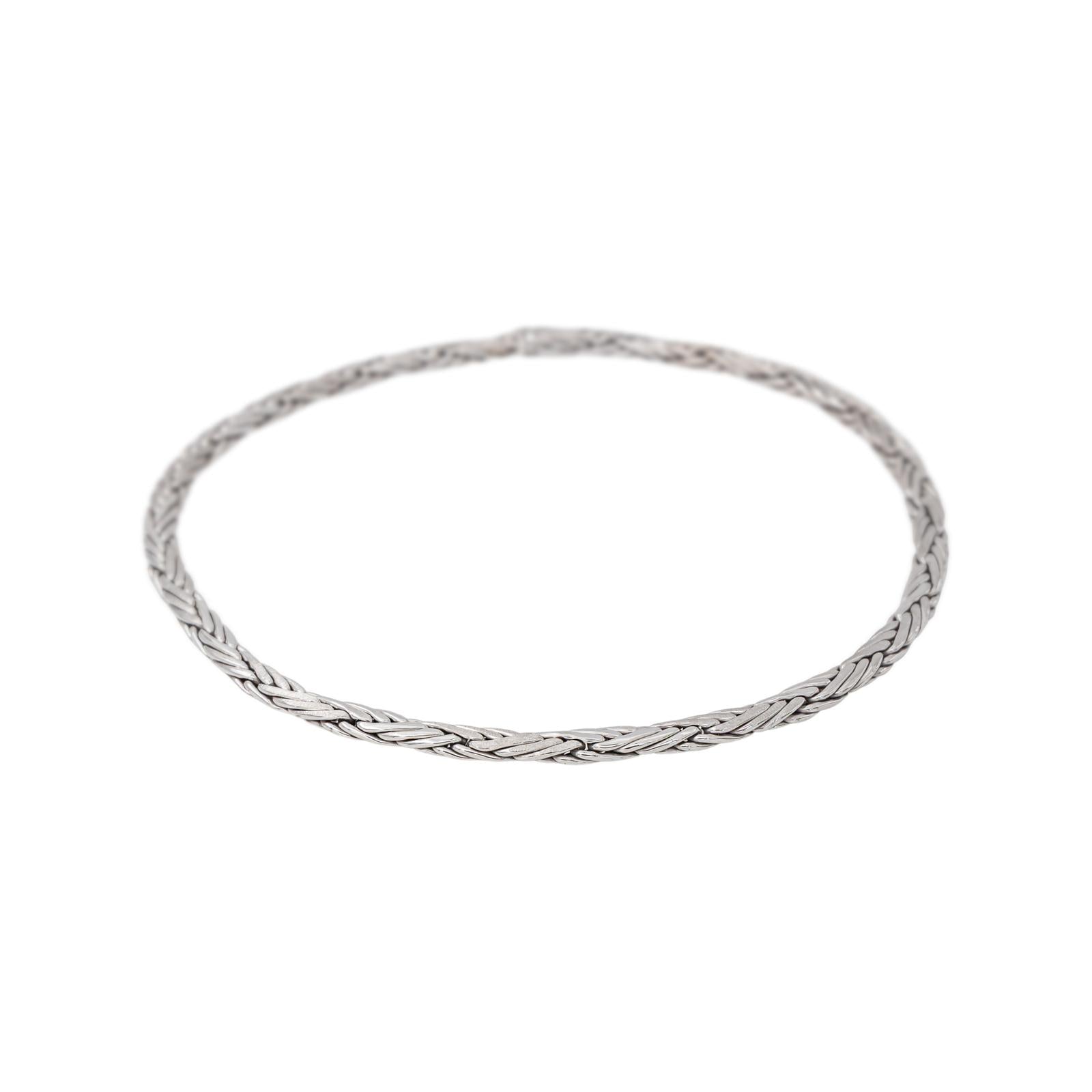 Collier Maille tressée Or blanc
