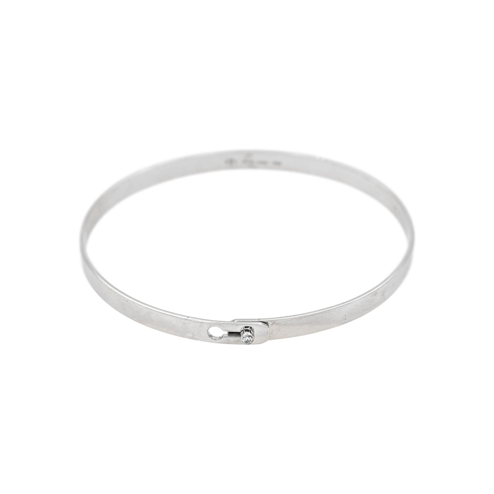 Dinh Van Bracelet Jonc Serrure Or blanc Diamant