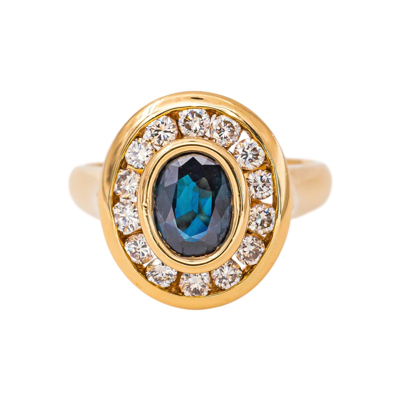 Bague Pompadour Or jaune Saphir