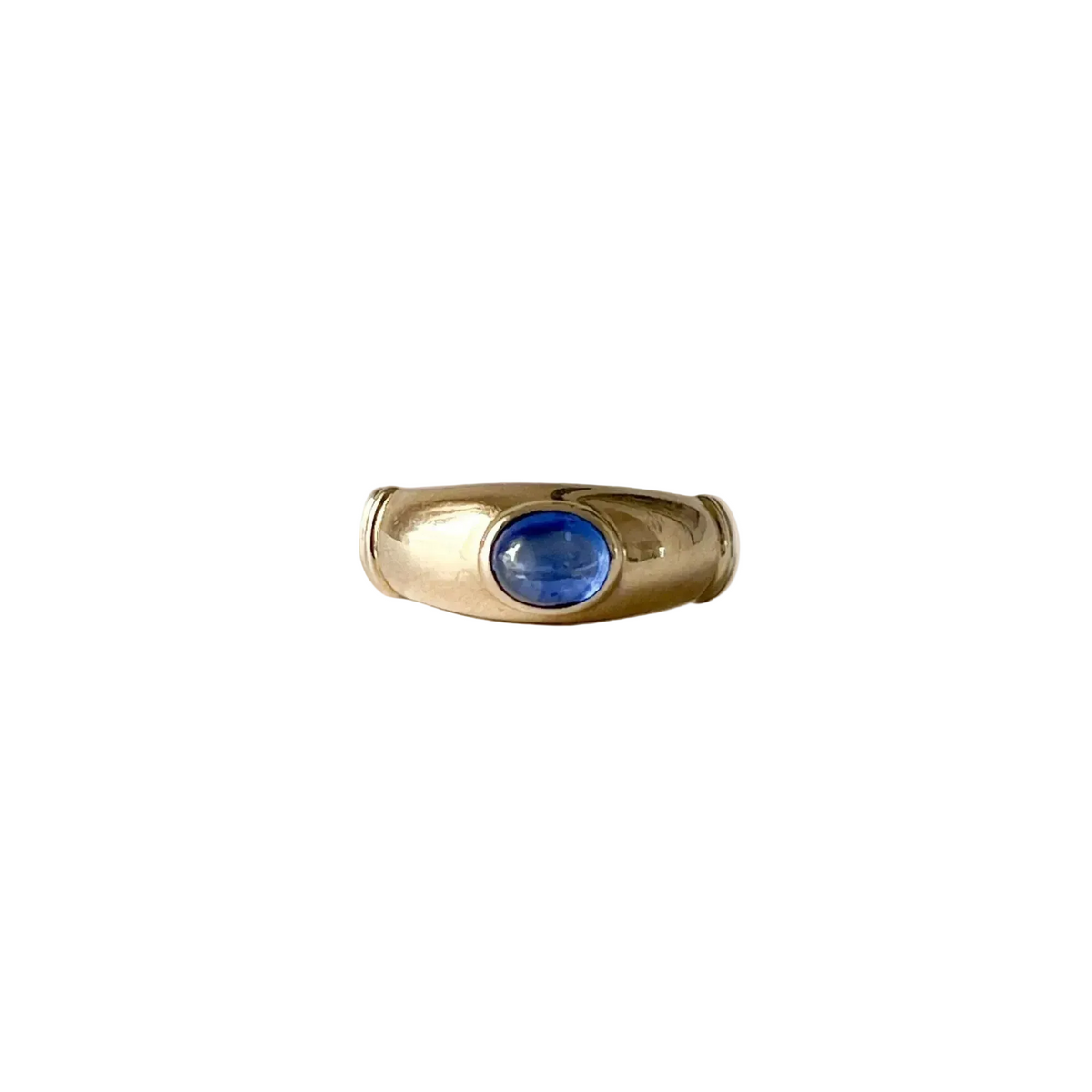 Bague Jonc en or jaune et saphir