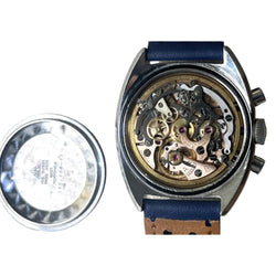 Montre OMEGA "Seamaster" en acier et cuir