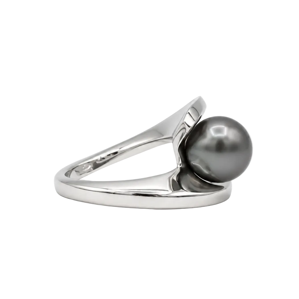 Bague Solitaire en or blanc et perle