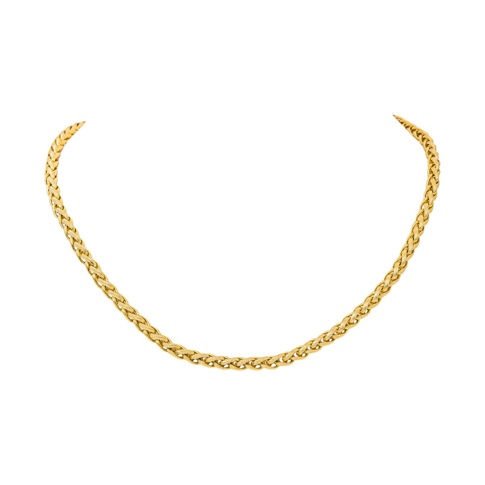 Collier Maille tressée Or jaune