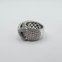 Bague Bandeau CHAUMET "Liens XL" en or blanc et diamants