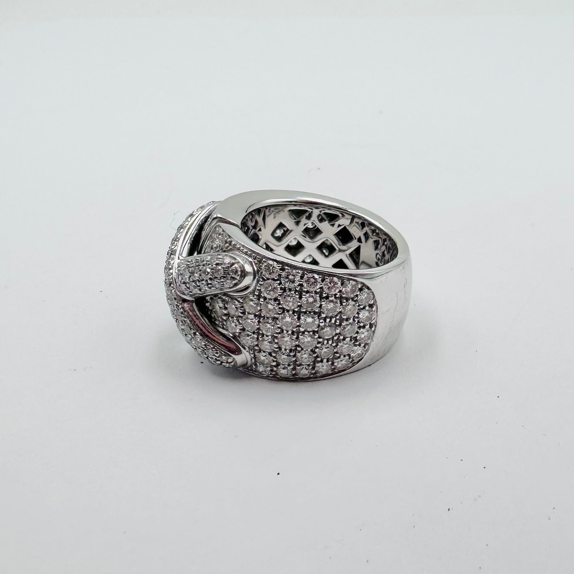 Bague Bandeau CHAUMET "Liens XL" en or blanc et diamants