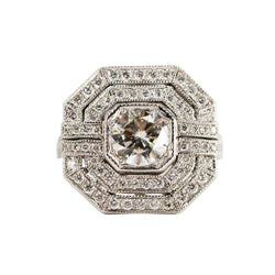 Bague Entourage en or blanc et diamants
