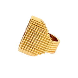 Bague Cocktail MARIE LICHTENBERG "Heart Mini Scap" en or jaune, émail et diamants